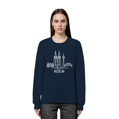 Köln Skyline (großer Druck auf der Brust) - Organic Basic Unisex Sweatshirt
