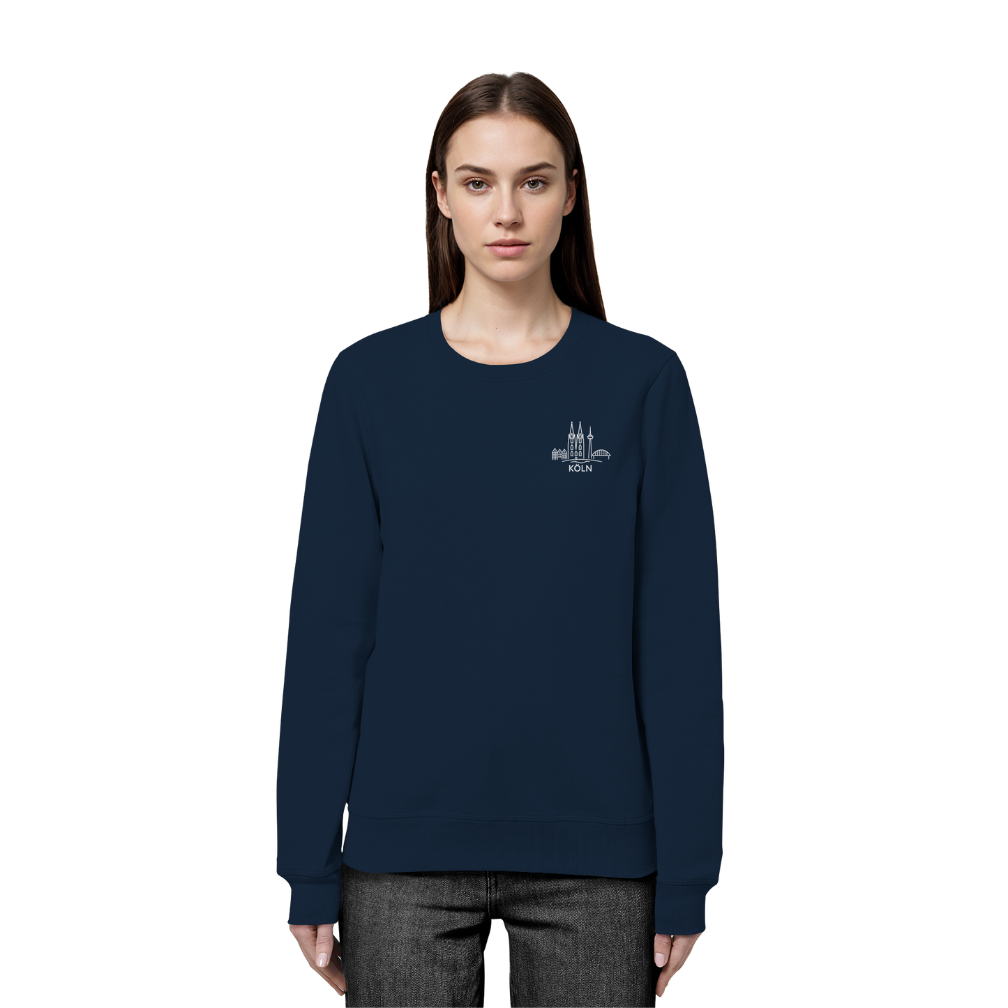 Köln Skyline Stick - Organic Basic Unisex Sweatshirt