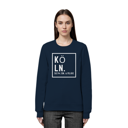 Köln Koordinaten (großer Druck auf der Brust) - Organic Basic Unisex Sweatshirt