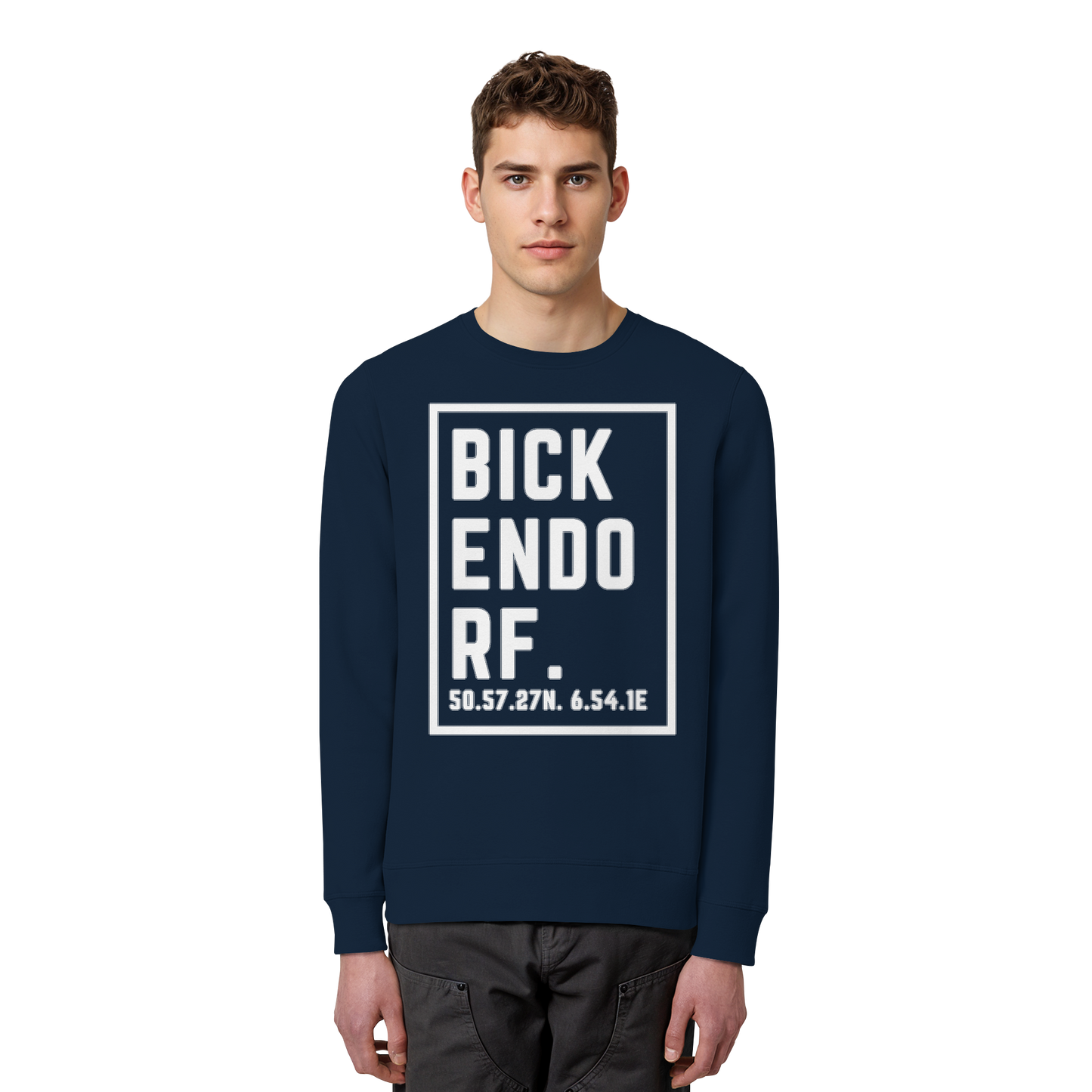 Bickendorf Koordinaten (großer Druck auf der Brust) - Organic Basic Unisex Sweatshirt