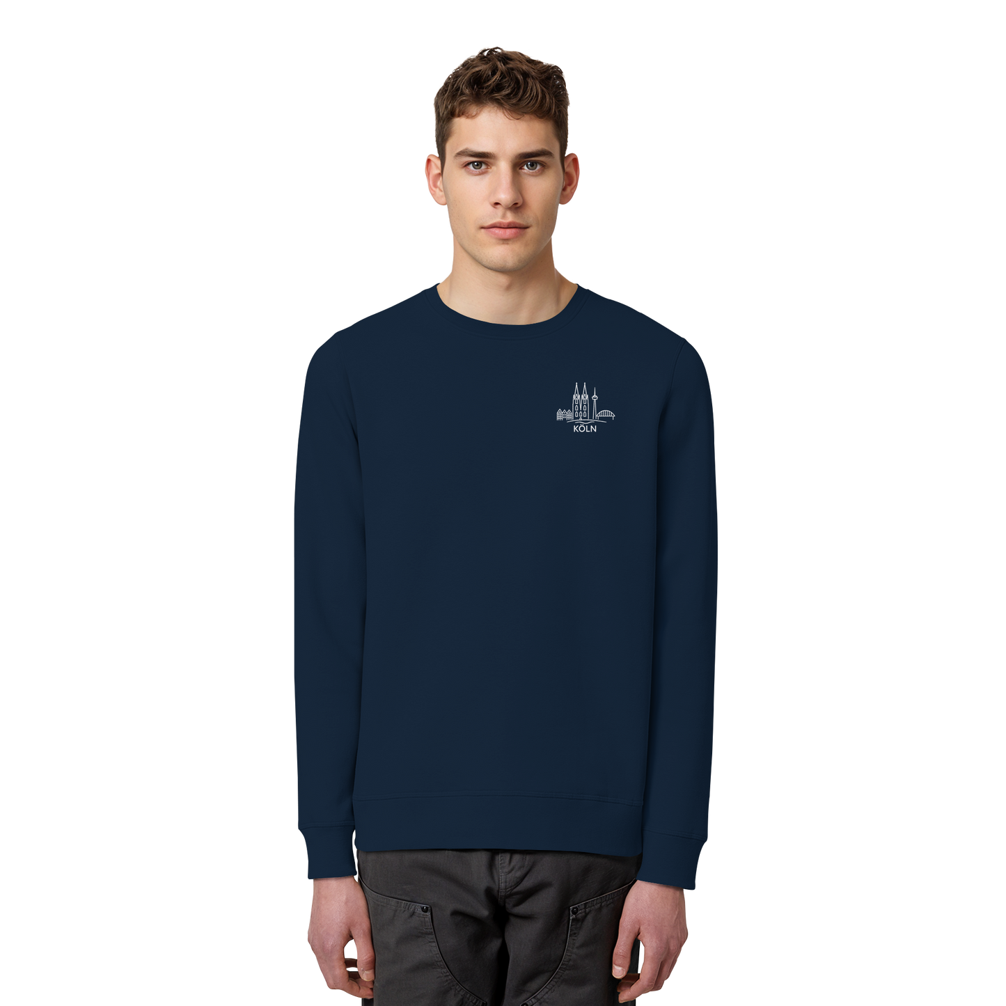 Köln Skyline Stick - Organic Basic Unisex Sweatshirt