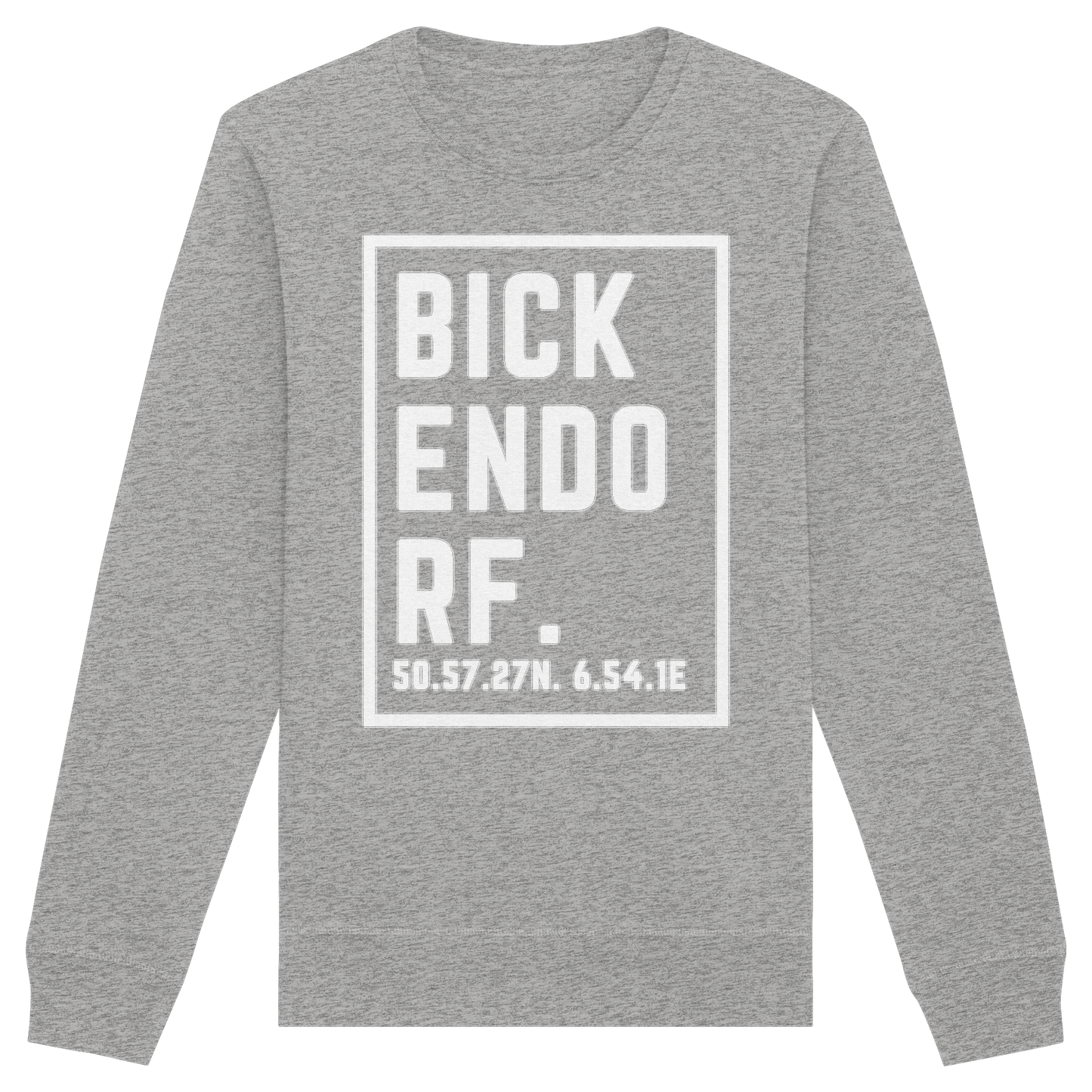 Bickendorf Koordinaten (großer Druck auf der Brust) - Organic Basic Unisex Sweatshirt