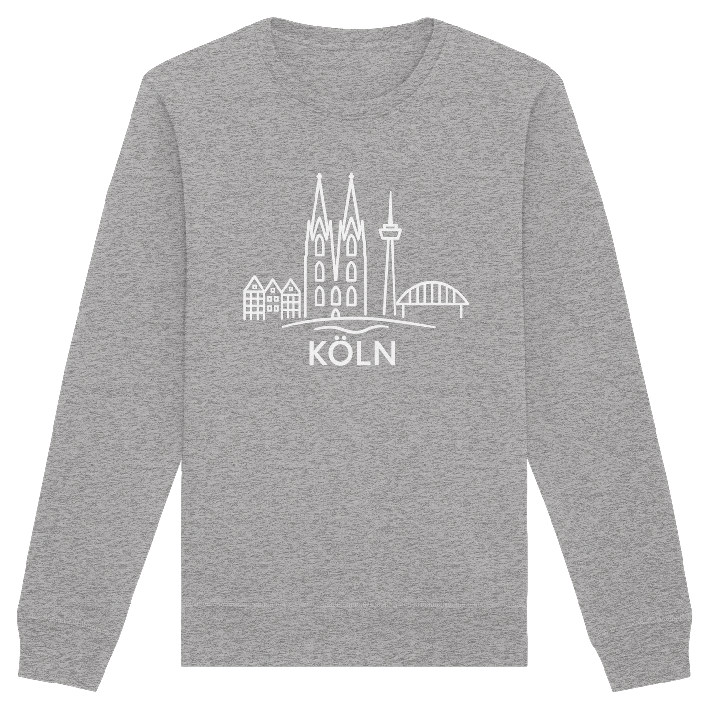 Köln Skyline (großer Druck auf der Brust) - Organic Basic Unisex Sweatshirt