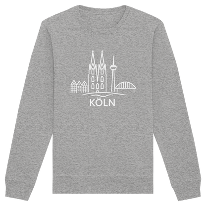 Köln Skyline (großer Druck auf der Brust) - Organic Basic Unisex Sweatshirt