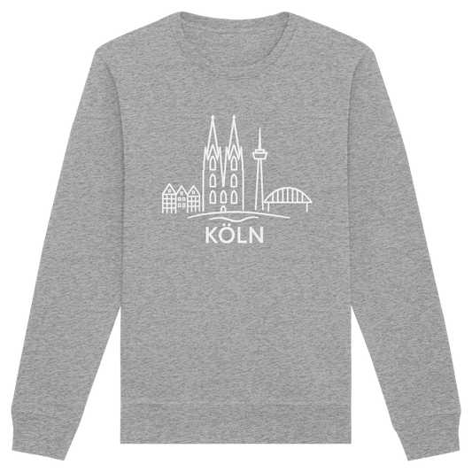 Köln Skyline (großer Druck auf der Brust) - Organic Basic Unisex Sweatshirt