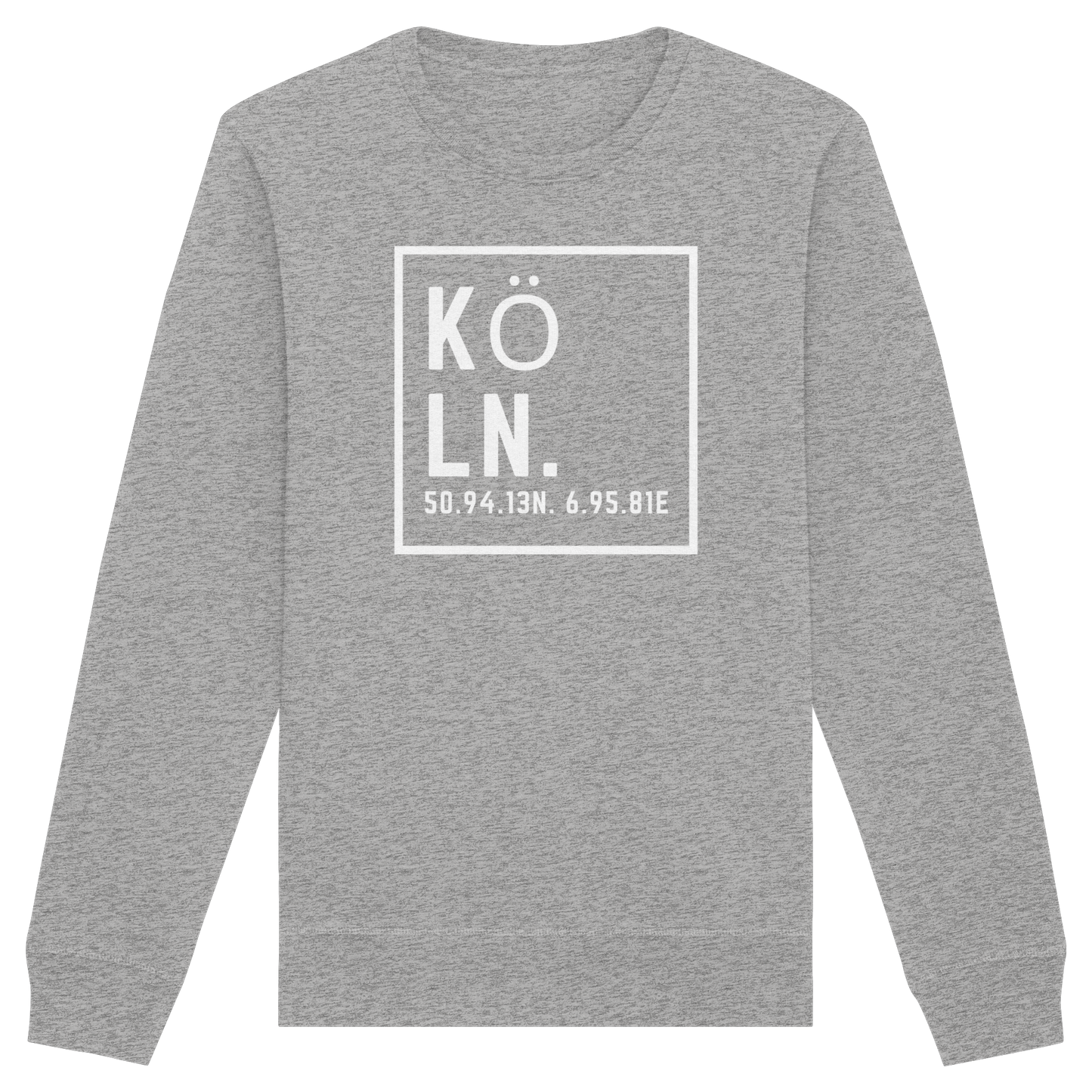 Köln Koordinaten (großer Druck auf der Brust) - Organic Basic Unisex Sweatshirt