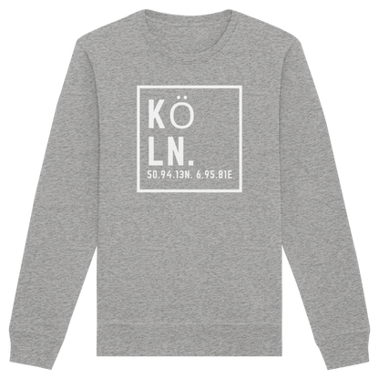 Köln Koordinaten (großer Druck auf der Brust) - Organic Basic Unisex Sweatshirt
