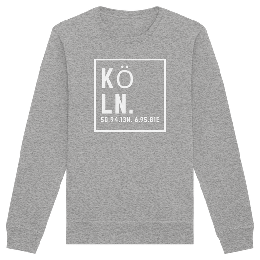 Köln Koordinaten (großer Druck auf der Brust) - Organic Basic Unisex Sweatshirt