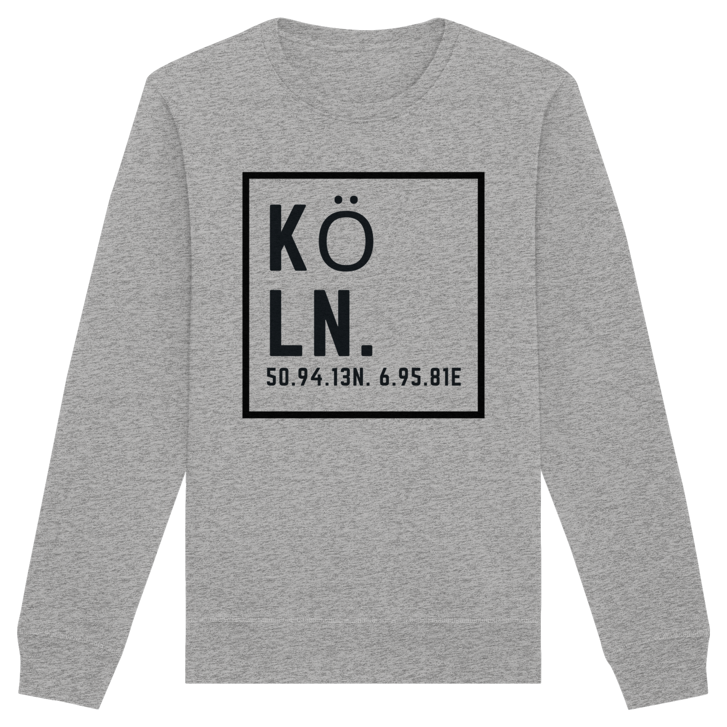 Köln Koordinaten (großer Druck auf der Brust) - Organic Basic Unisex Sweatshirt