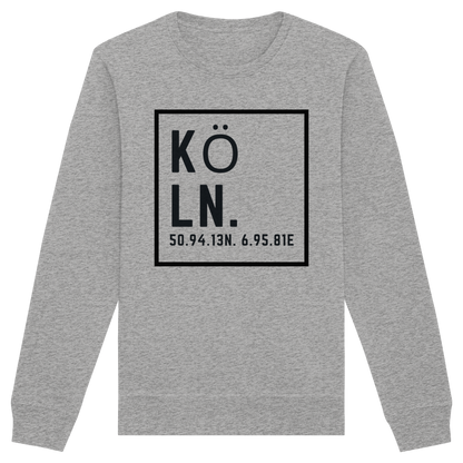 Köln Koordinaten (großer Druck auf der Brust) - Organic Basic Unisex Sweatshirt
