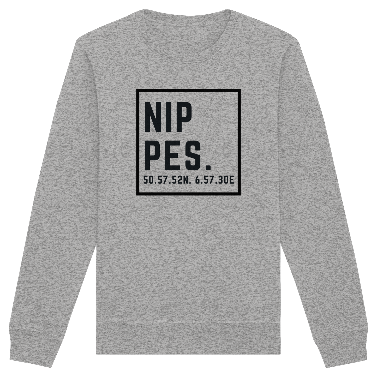 Nippes Koordinaten (großer Druck auf der Brust) - Organic Basic Unisex Sweatshirt