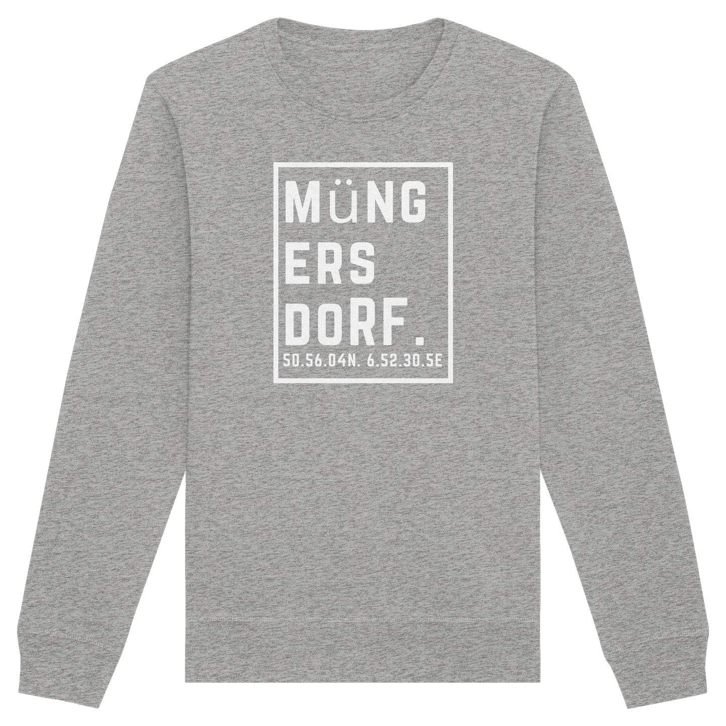 Müngersdorf Koordinaten (großer Druck auf der Brust) - Organic Basic Unisex Sweatshirt