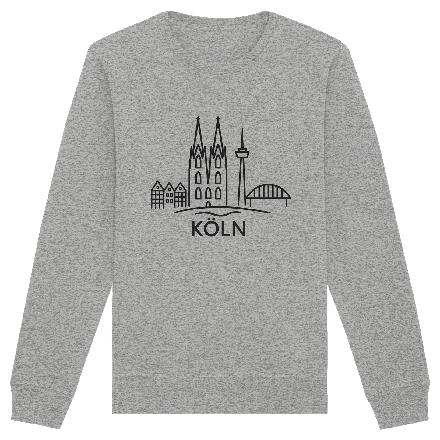 Köln Skyline (großer Druck auf der Brust) - Organic Basic Unisex Sweatshirt