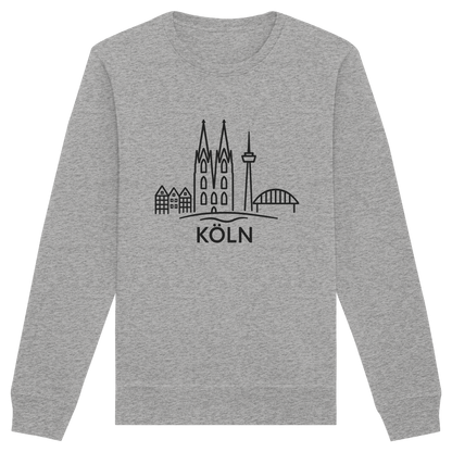 Köln Skyline (großer Druck auf der Brust) - Organic Basic Unisex Sweatshirt