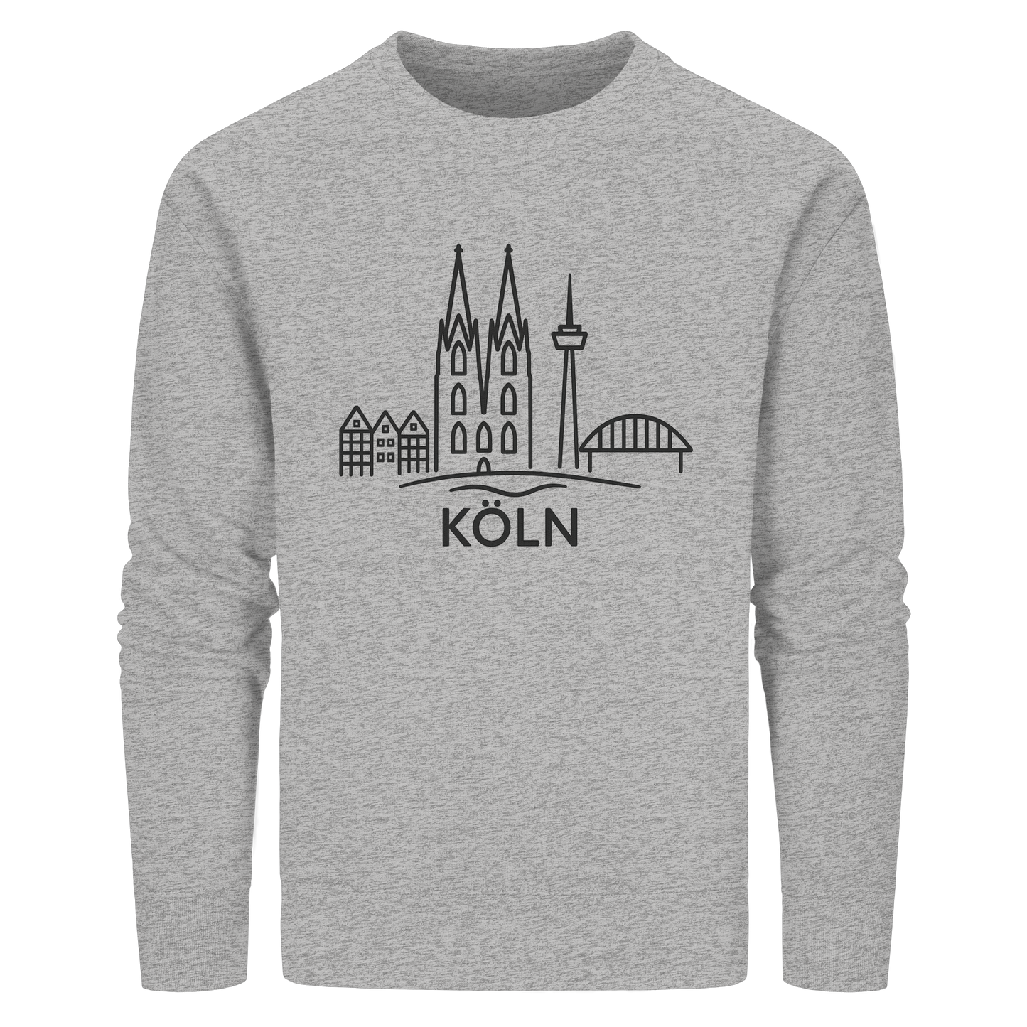 Köln Skyline (großer Druck auf der Brust) - Organic Basic Unisex Sweatshirt