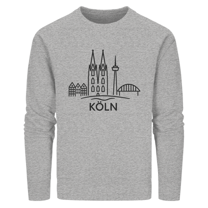 Köln Skyline (großer Druck auf der Brust) - Organic Basic Unisex Sweatshirt
