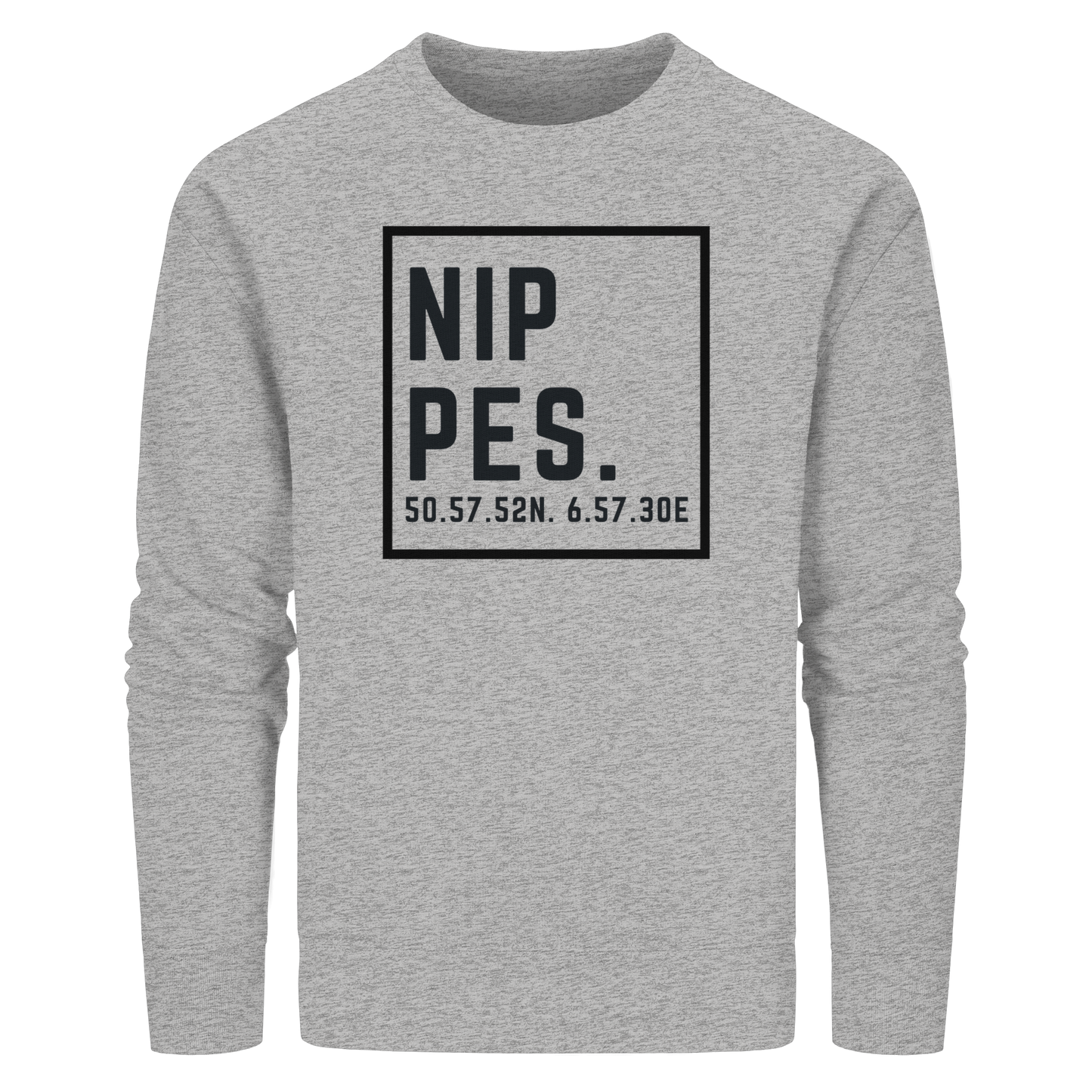 Nippes Koordinaten (großer Druck auf der Brust) - Organic Basic Unisex Sweatshirt