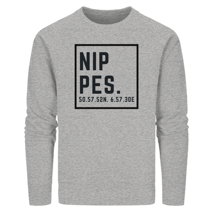 Nippes Koordinaten (großer Druck auf der Brust) - Organic Basic Unisex Sweatshirt