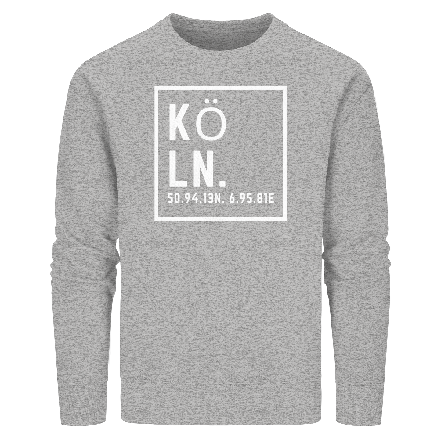 Köln Koordinaten (großer Druck auf der Brust) - Organic Basic Unisex Sweatshirt