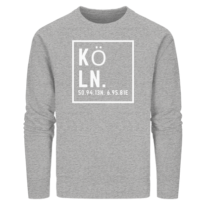 Köln Koordinaten (großer Druck auf der Brust) - Organic Basic Unisex Sweatshirt