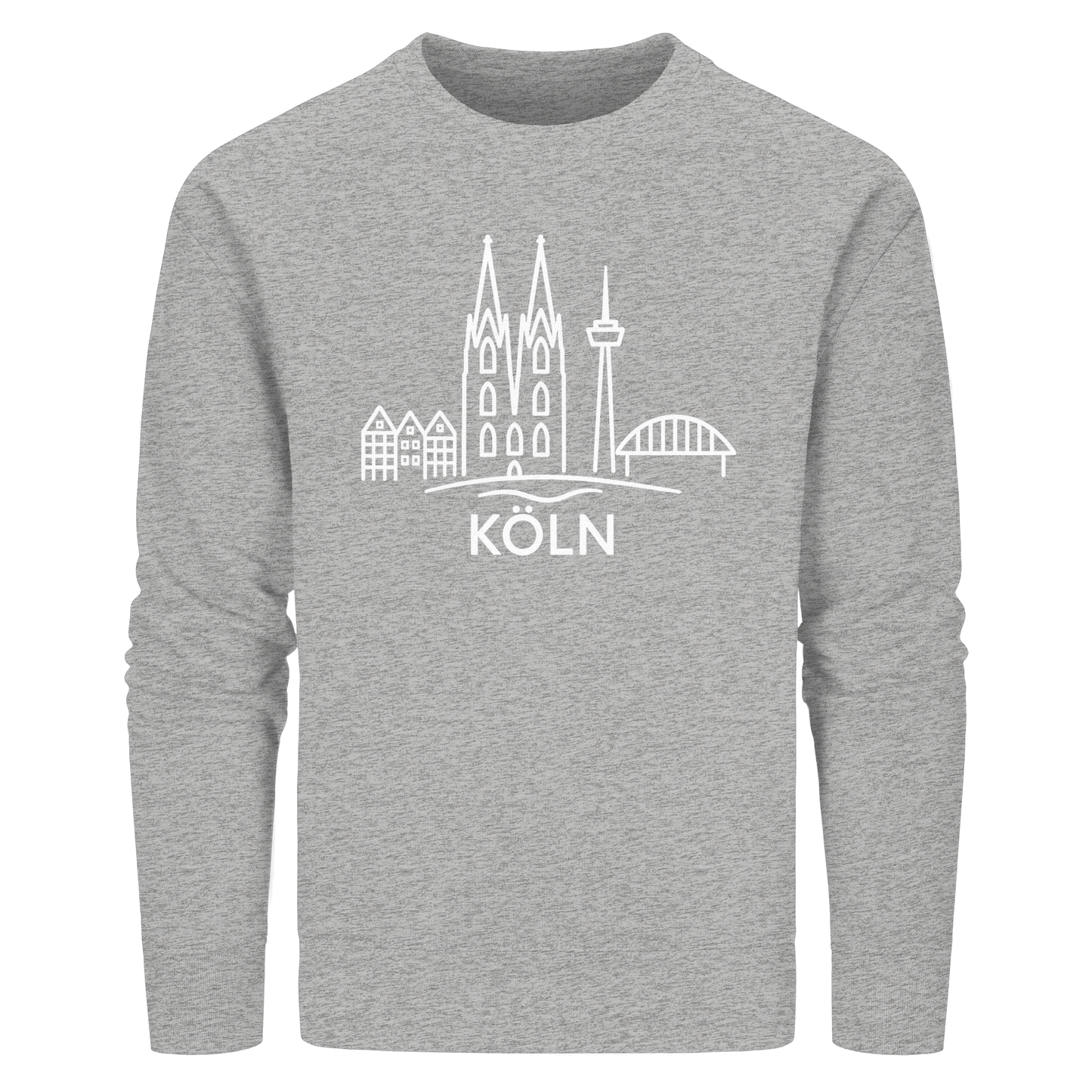 Köln Skyline (großer Druck auf der Brust) - Organic Basic Unisex Sweatshirt