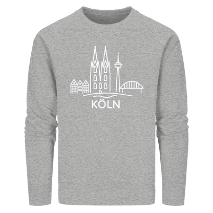 Köln Skyline (großer Druck auf der Brust) - Organic Basic Unisex Sweatshirt