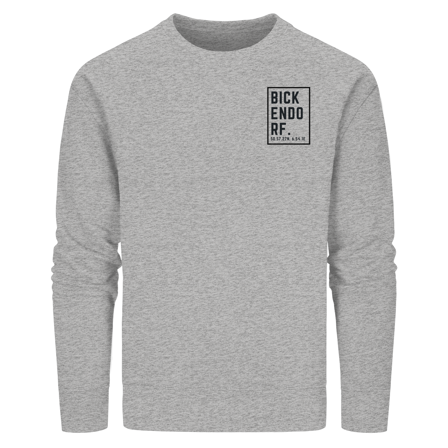 Bickendorf Koordinaten (kleiner Druck auf der Brust) - Organic Basic Unisex Sweatshirt