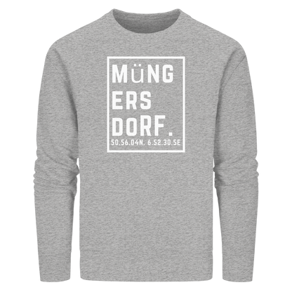 Müngersdorf Koordinaten (großer Druck auf der Brust) - Organic Basic Unisex Sweatshirt