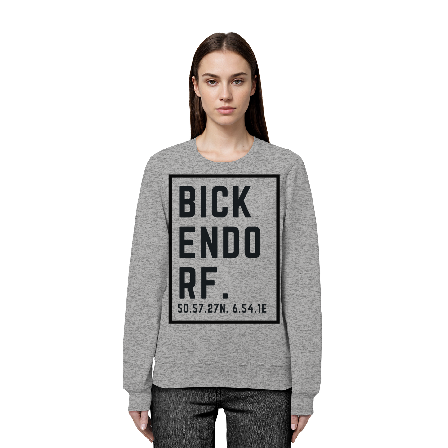 Bickendorf Koordinaten (großer Druck auf der Brust) - Organic Basic Unisex Sweatshirt