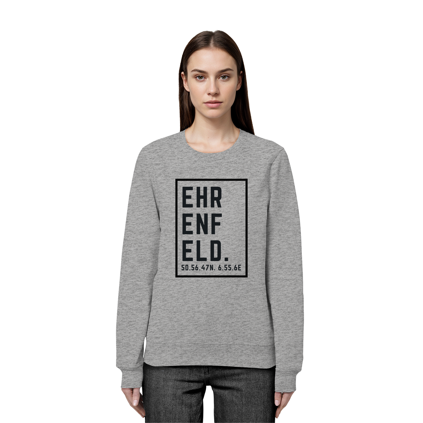 Ehrenfeld Koordinaten (großer Druck auf der Brust) - Organic Basic Unisex Sweatshirt