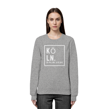 Köln Koordinaten (großer Druck auf der Brust) - Organic Basic Unisex Sweatshirt