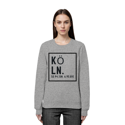 Köln Koordinaten (großer Druck auf der Brust) - Organic Basic Unisex Sweatshirt