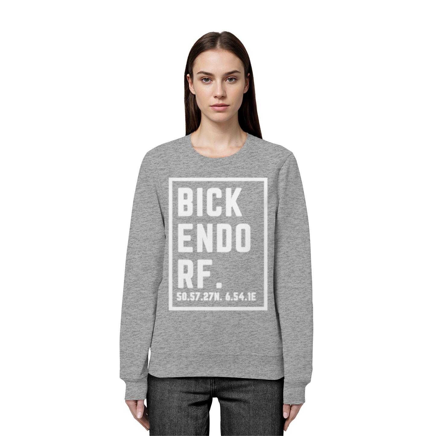 Bickendorf Koordinaten (großer Druck auf der Brust) - Organic Basic Unisex Sweatshirt