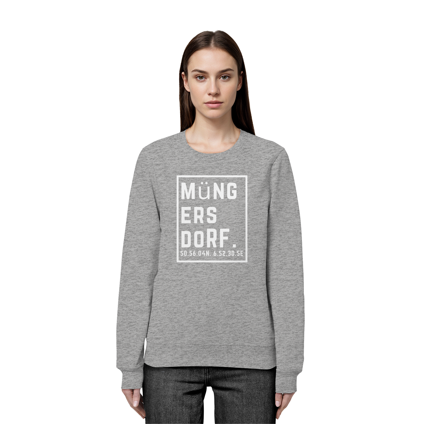 Müngersdorf Koordinaten (großer Druck auf der Brust) - Organic Basic Unisex Sweatshirt