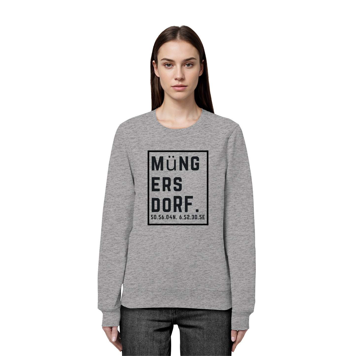 Müngersdorf Koordinaten (großer Druck auf der Brust) - Organic Basic Unisex Sweatshirt