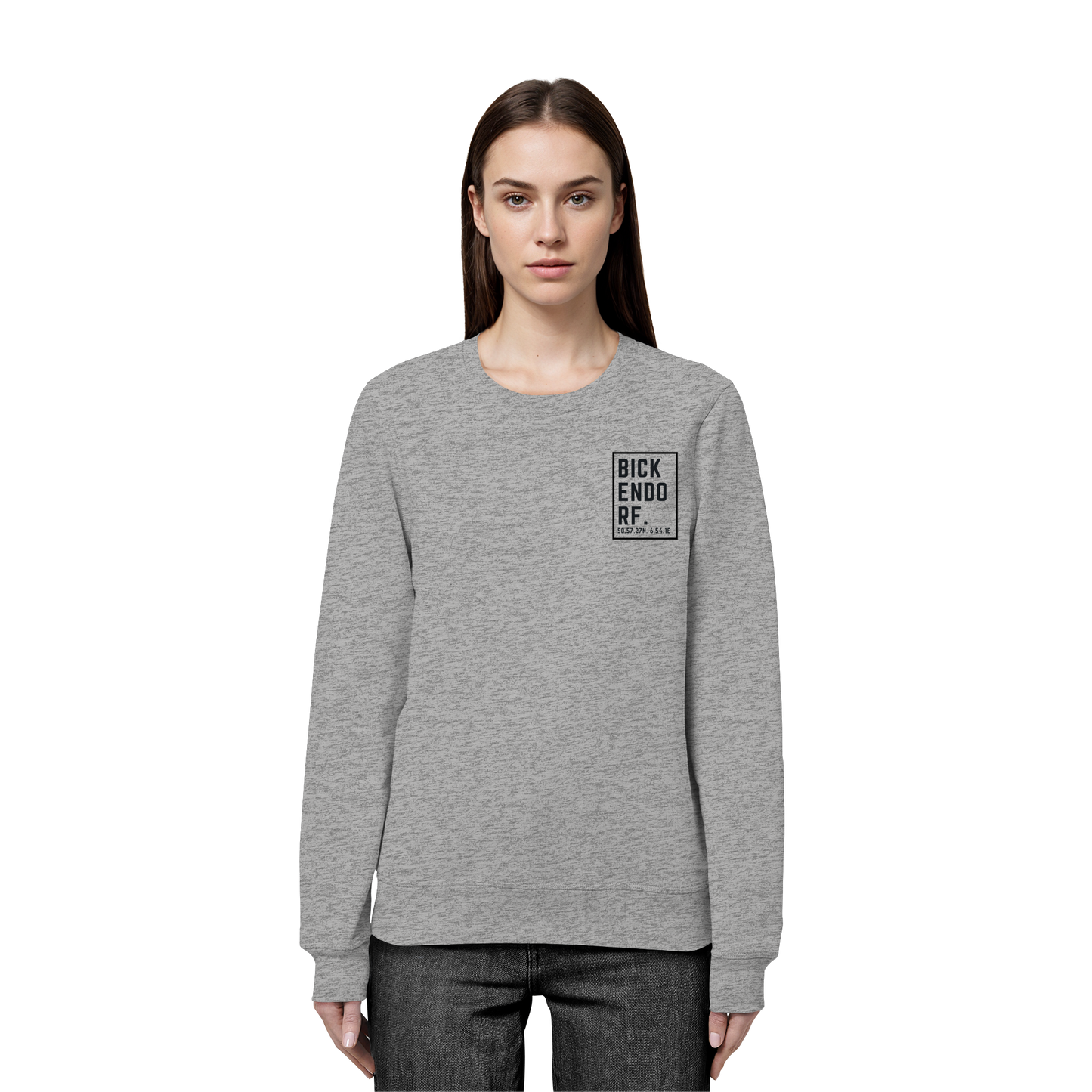Bickendorf Koordinaten (kleiner Druck auf der Brust) - Organic Basic Unisex Sweatshirt