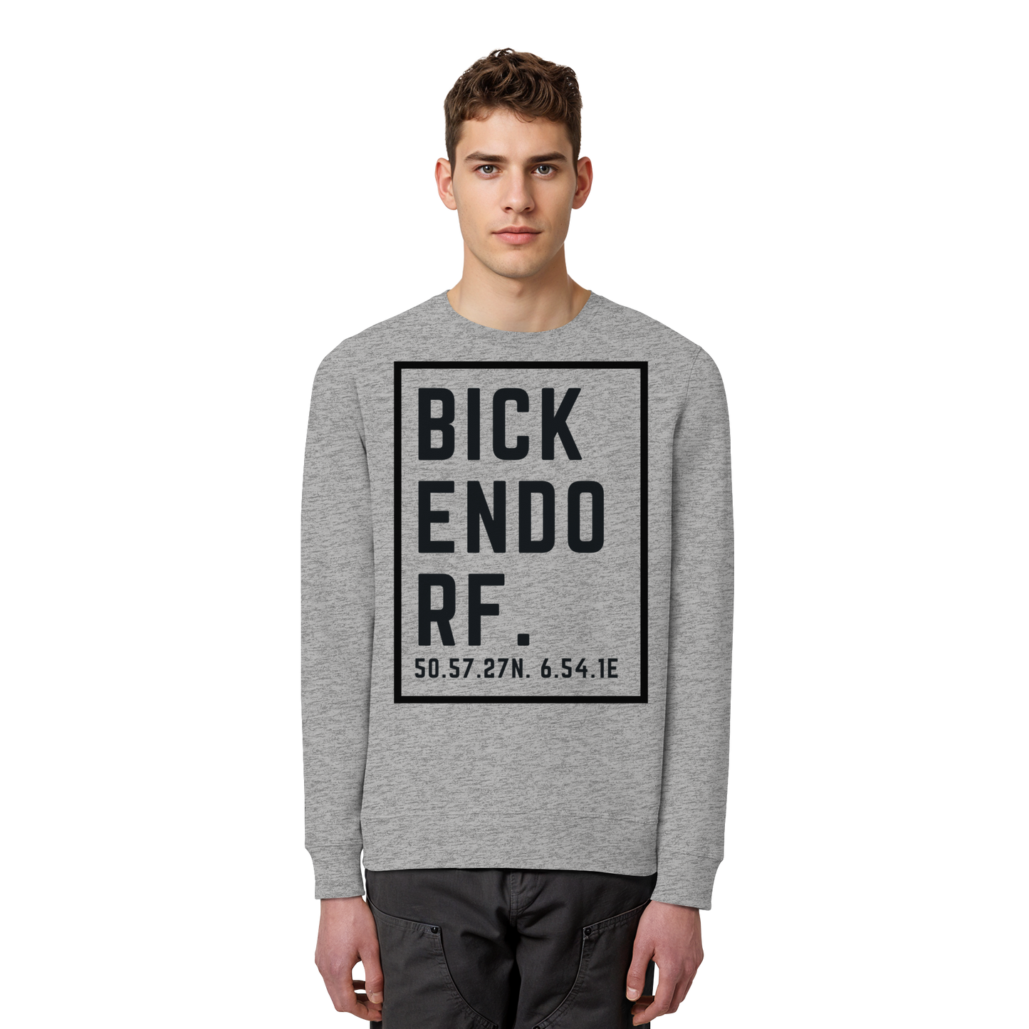 Bickendorf Koordinaten (großer Druck auf der Brust) - Organic Basic Unisex Sweatshirt