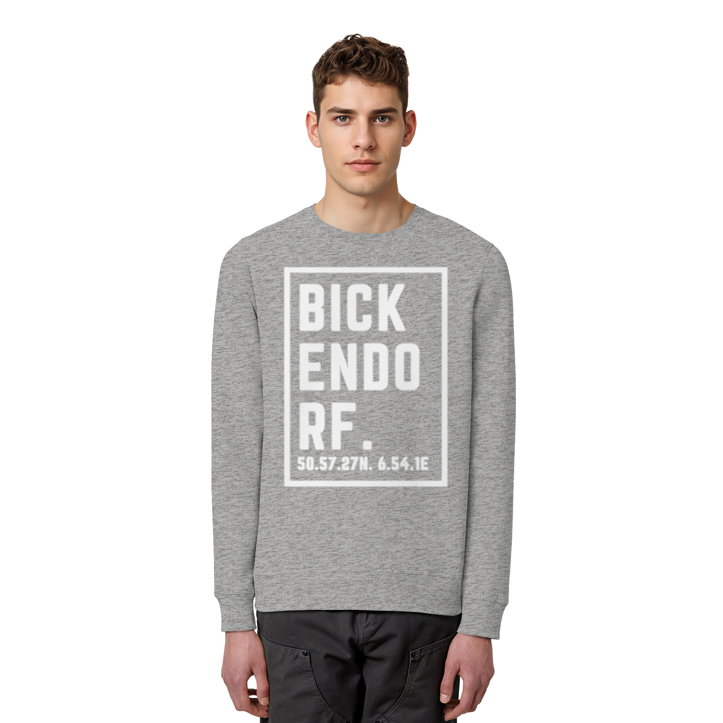 Bickendorf Koordinaten (großer Druck auf der Brust) - Organic Basic Unisex Sweatshirt