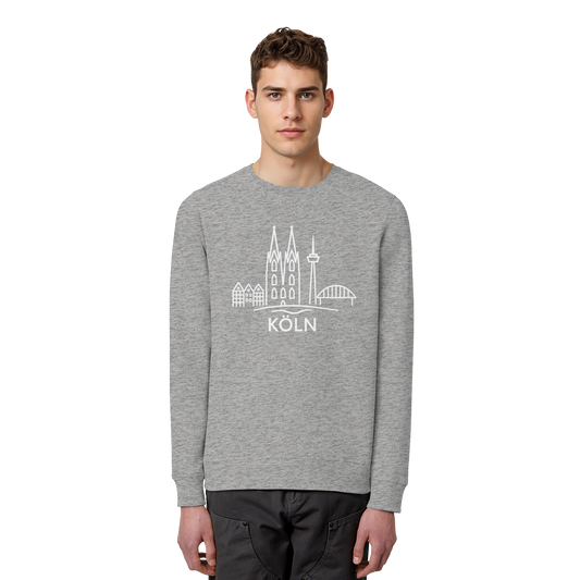 Köln Skyline (großer Druck auf der Brust) - Organic Basic Unisex Sweatshirt