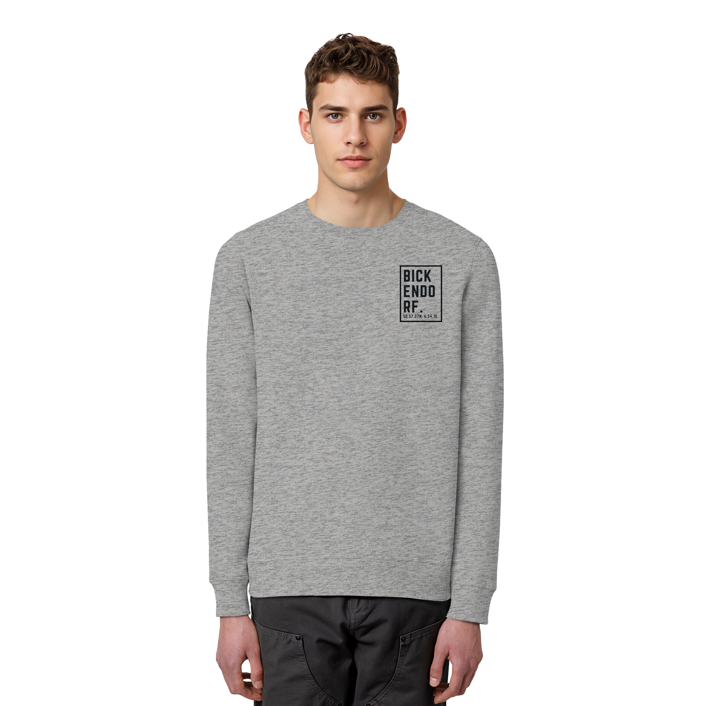 Bickendorf Koordinaten (kleiner Druck auf der Brust) - Organic Basic Unisex Sweatshirt