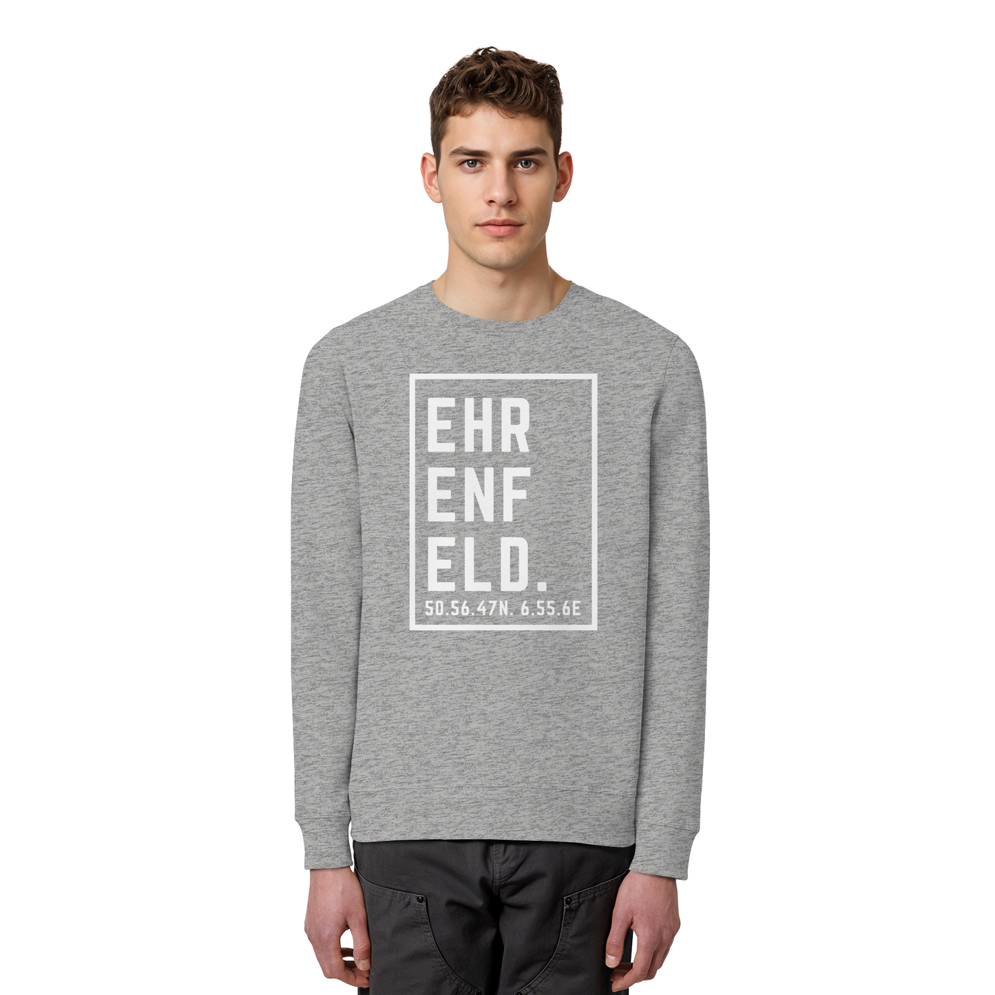 Ehrenfeld Koordinaten (großer Druck auf der Brust) - Organic Basic Unisex Sweatshirt