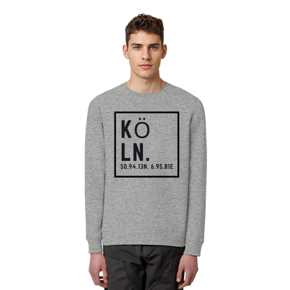 Köln Koordinaten (großer Druck auf der Brust) - Organic Basic Unisex Sweatshirt