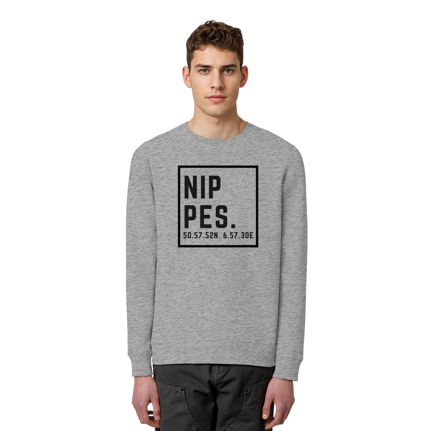 Nippes Koordinaten (großer Druck auf der Brust) - Organic Basic Unisex Sweatshirt