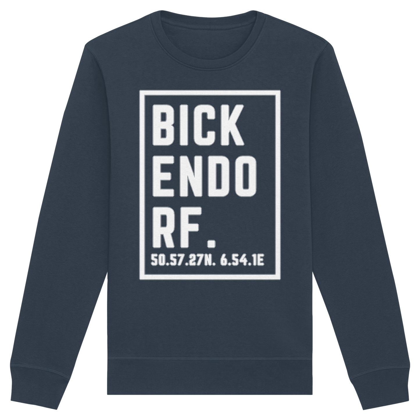 Bickendorf Koordinaten (großer Druck auf der Brust) - Organic Basic Unisex Sweatshirt
