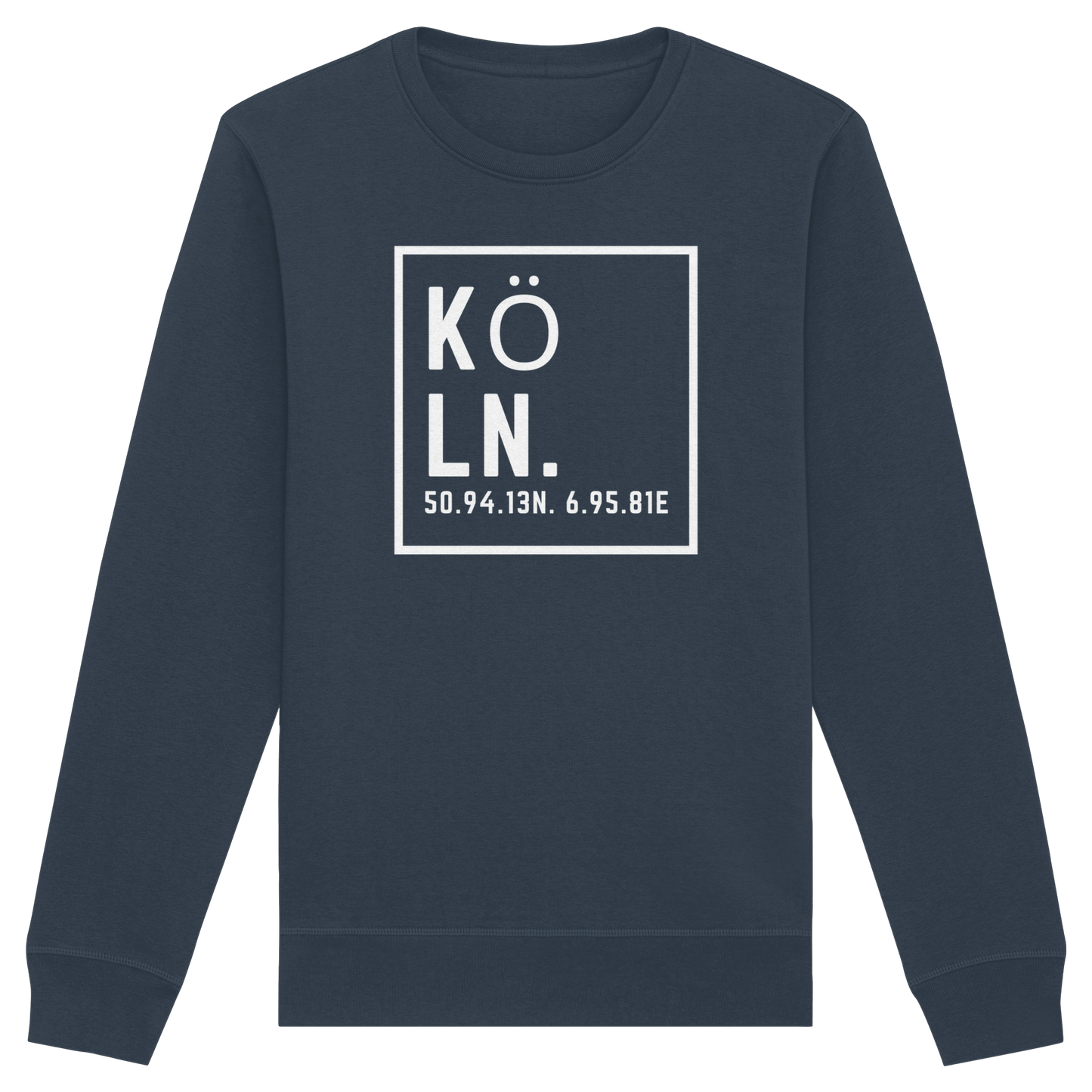 Köln Koordinaten (großer Druck auf der Brust) - Organic Basic Unisex Sweatshirt