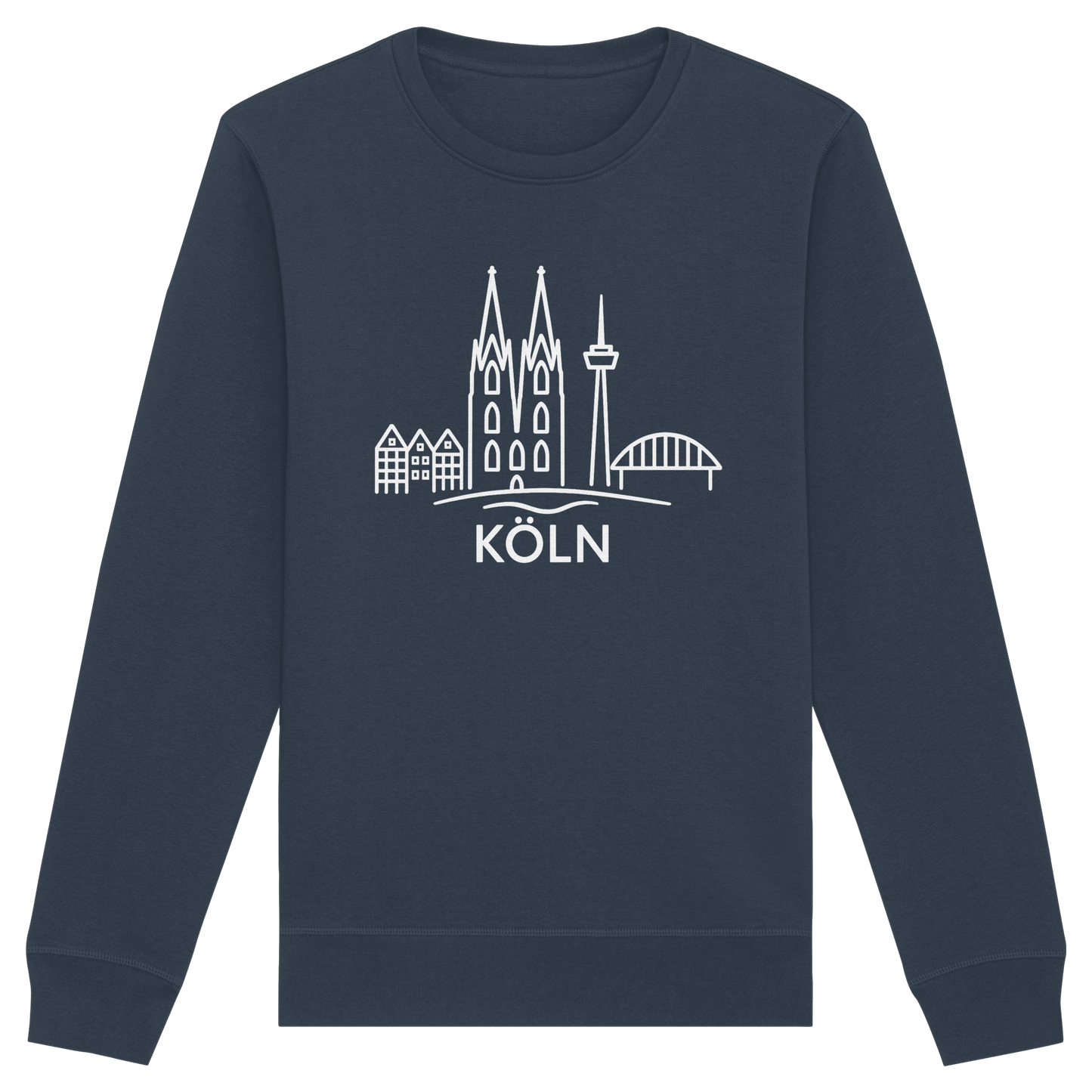 Köln Skyline (großer Druck auf der Brust) - Organic Basic Unisex Sweatshirt