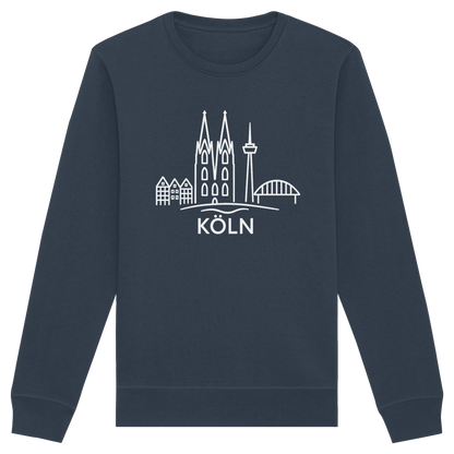 Köln Skyline (großer Druck auf der Brust) - Organic Basic Unisex Sweatshirt