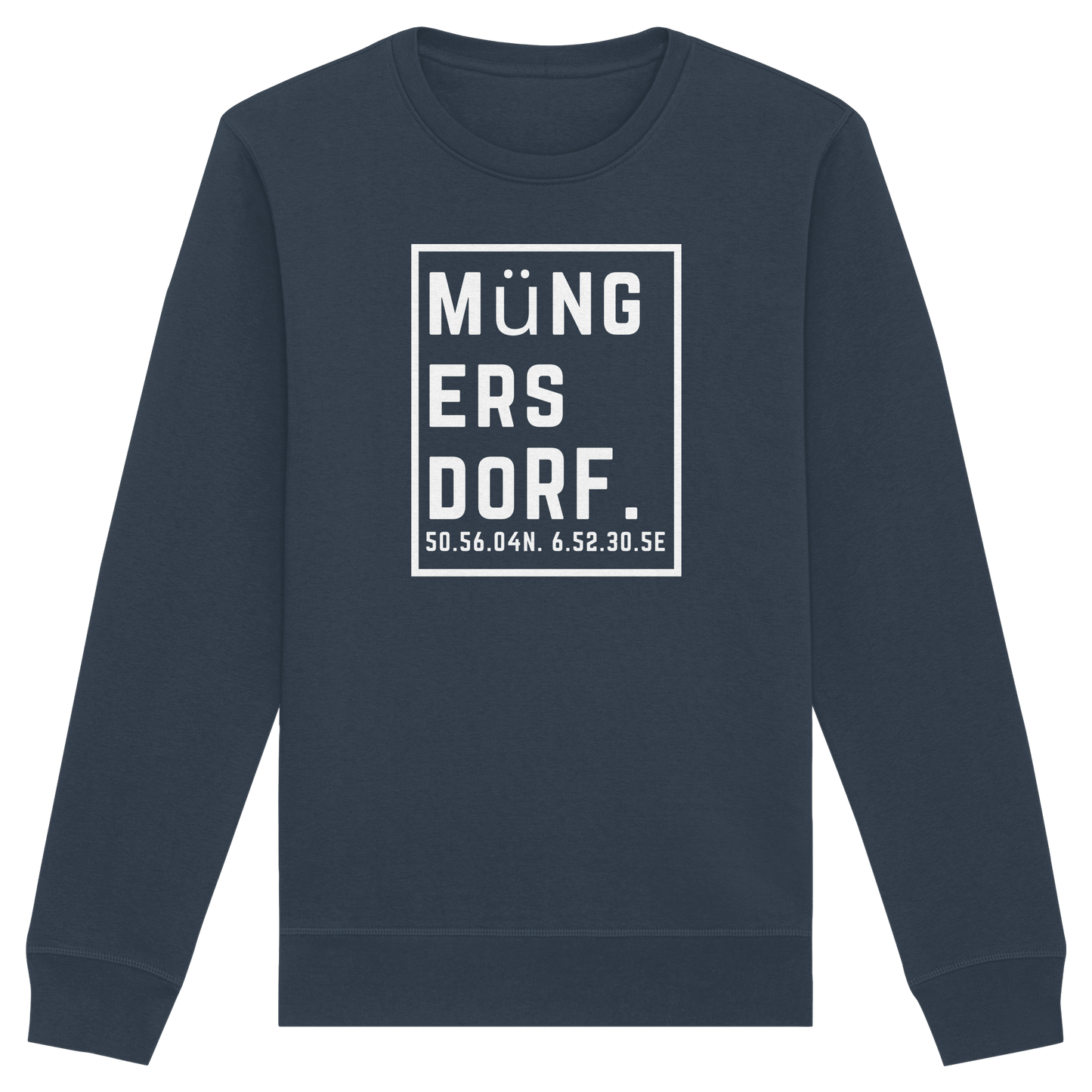 Müngersdorf Koordinaten (großer Druck auf der Brust) - Organic Basic Unisex Sweatshirt