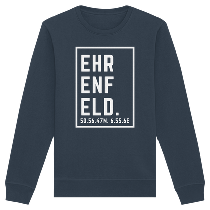 Ehrenfeld Koordinaten (großer Druck auf der Brust) - Organic Basic Unisex Sweatshirt