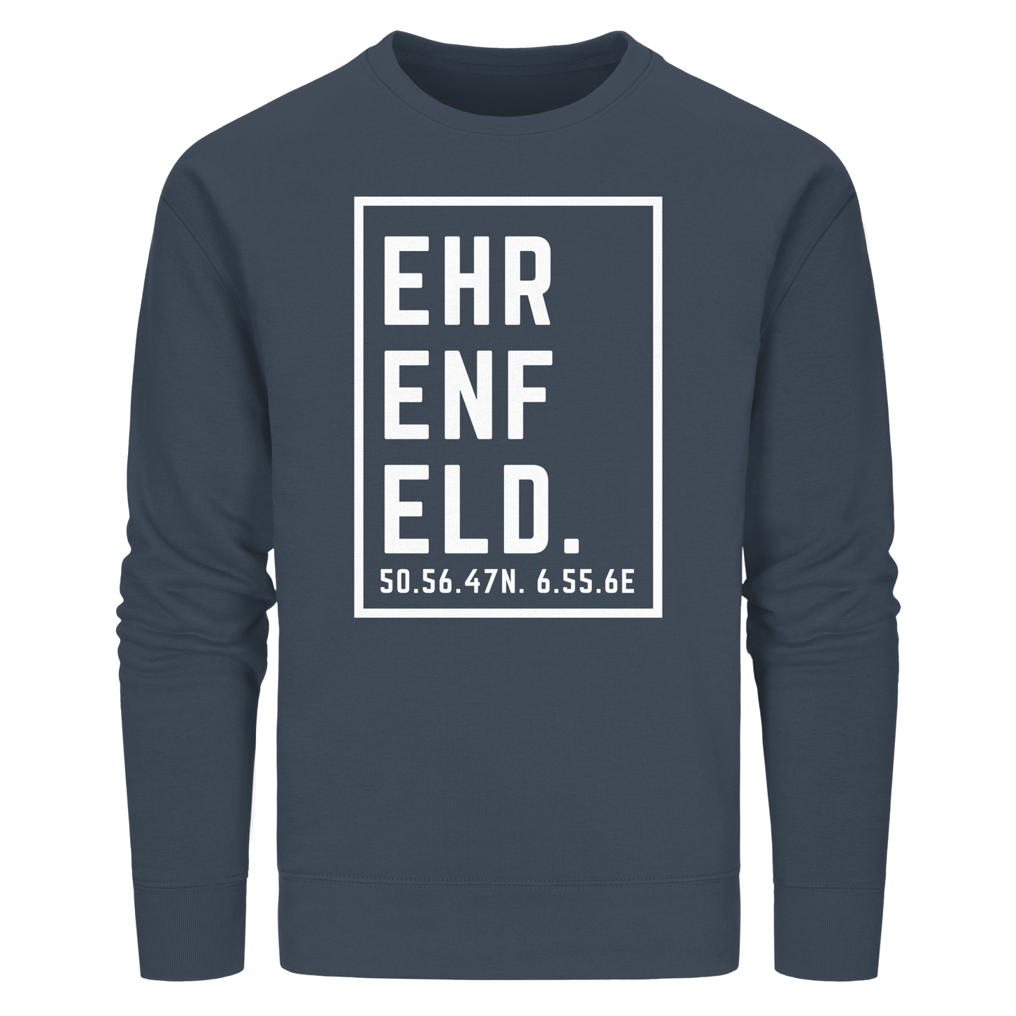 Ehrenfeld Koordinaten (großer Druck auf der Brust) - Organic Basic Unisex Sweatshirt